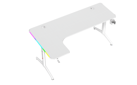 طاولة قيمنق زاوية يسار/ابيض