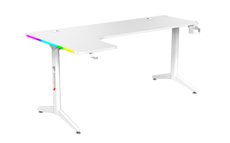 طاولة قيمنق زاوية يسار/ابيض