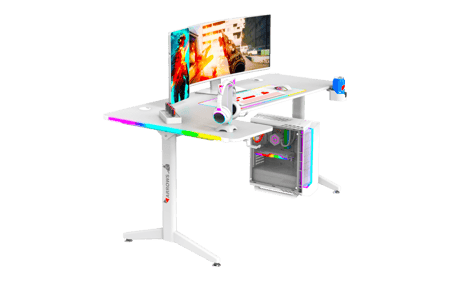 طاولة قيمنق زاوية يسار/ابيض