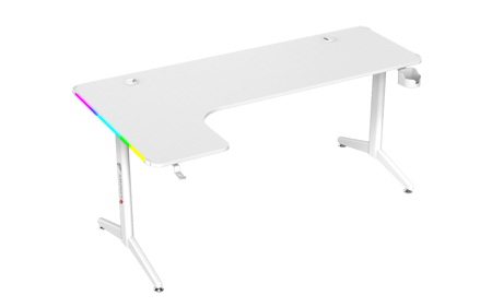 طاولة قيمنق زاوية يسار/ابيض