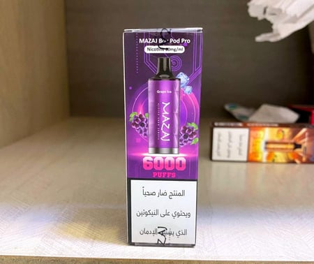 Grape Ice  نكهة عنب مثلج من MAZAJ 6000 Puffs