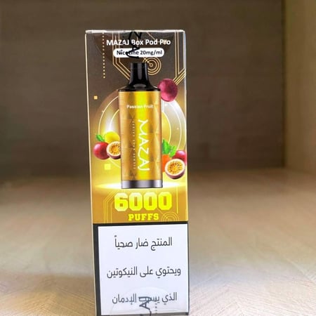 بود MAZAJ نكهة باشن فروت 6000 موشة نيكوتين 20 و50