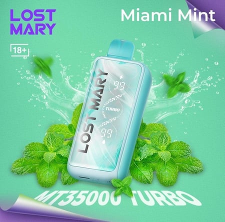 Lost Mary MT35000 Turbo Miami Mint سحبة 35000 موشة نعناع ميامي