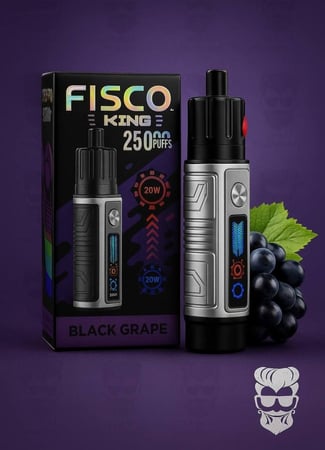 سحبة فيسكو كينج 25000 FISCO KING 25000 Puffs عنب اسود
