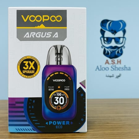 سحبة Voopoo Argus A مع شاشة عرض رقمية وبطارية 1100mAh تصميم جذاب وانيق