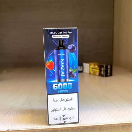 بود MAZAJ نكهة توت أزرق فراولة 6000 موشة نيكوتين 20 و50