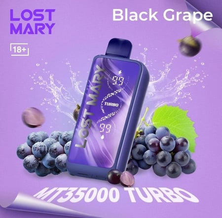 Lost Mary MT35000 Turbo Black Grape سحبة 35000 موشة عنب أسود