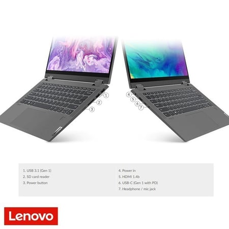 14ALCO5 / Lenovo لابتوب لينفو يعمل بالبصمة - المعالج ريزن 3 RYZEN3 - الذاكرة SSD 128GB - الرام 4GB - حجم الشاشة 14بوصة - شاشة تعمل باللمس مع قلم الكتروني