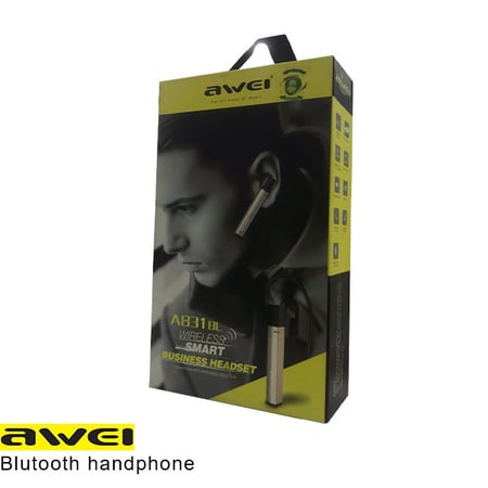 سماعة اذن بلوتوث handphone blutooth انيقة وتبقى طويلا بلون رصاصي