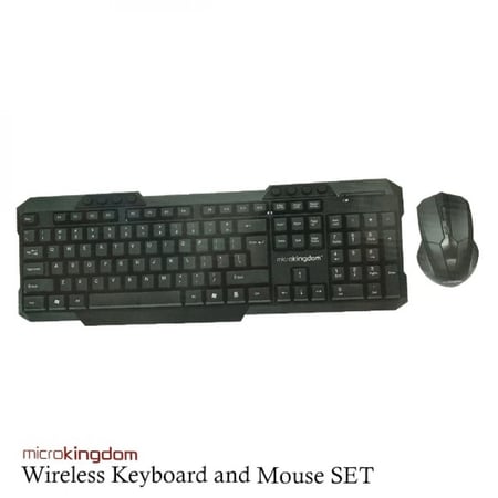 كيبورد لاسلكي مع ماوس keyboard and mouse wireless black