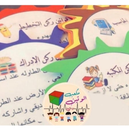 قوانين الاركان ( رياض الاطفال - ثيم الالوان )