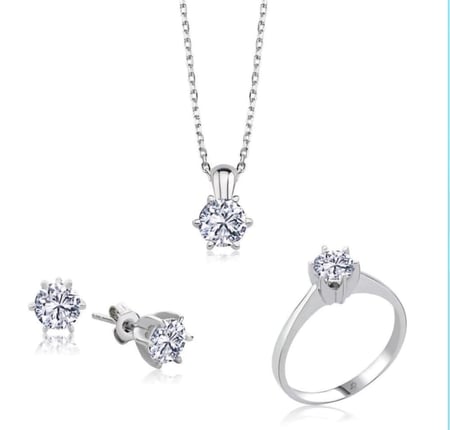 طقم ناعم فضة صافي عيار 925