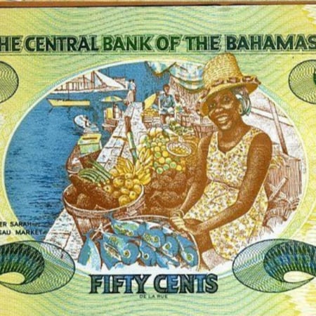 جزر الباهاما فئة ½ دولار أنسر اصدار قديم