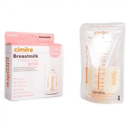 اكياس حفظ وتخزين الحليب 200 مل(30 كيس )