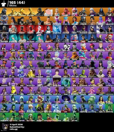 حساب فورت +165 سكن و  أكس كريتوس