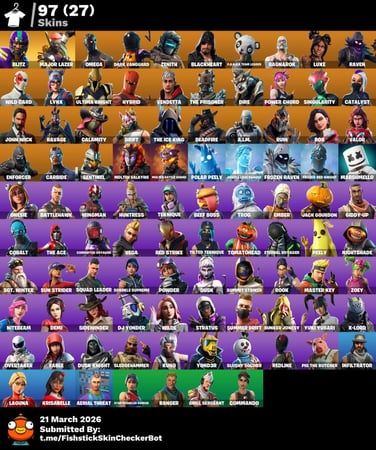 حساب فورت +97 سكن مميز جدا