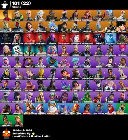 حساب فورت +101 سكن مميز جدا