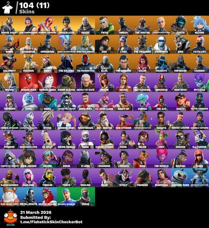 حساب فورت +104 سكن مميز جدا