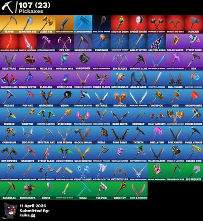 حساب فورت +121 سكن و سكن ايكونك +  أكس كريتوس