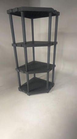 زوايا رفوف بلاستيك أوفر شديدة التحمل لون اسود