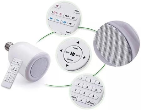 مصباح القرآن الليد مع مكبر صوت - ابيض (SQ-302) الاصلي