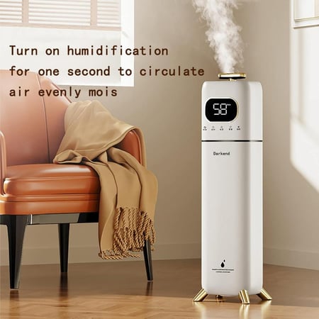 مرطبات لغرفة النوم الكبيرة، مرطب هادئ للأطفال، بالرذاذ البارد 9 لتر/2.4 جالون، تنقية المنزل ومرطب أبيض مضاد للبكتيريا، مرطب سهل التنظيف مع ماء في الأعلى