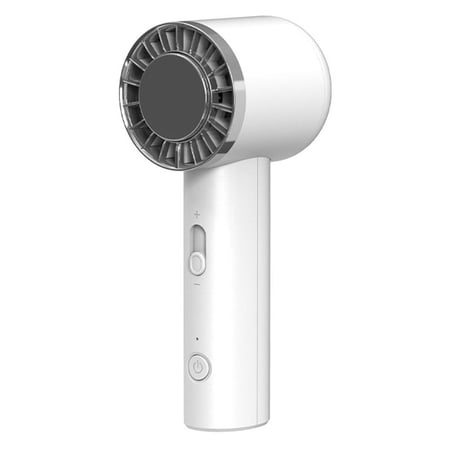 مروحة صغيرة محمولة FS16، سعة 2000 مللي أمبير، مروحة يدوية قوية قابلة لإعادة الشحن عبر منفذ USB مروحة تبريد - أبيض