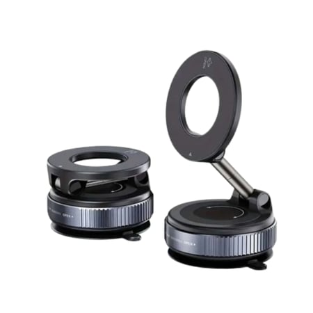 حامل جوال مغناطيسي للسيارة - قاعدة شفط منول  قوية وتدوير 180°