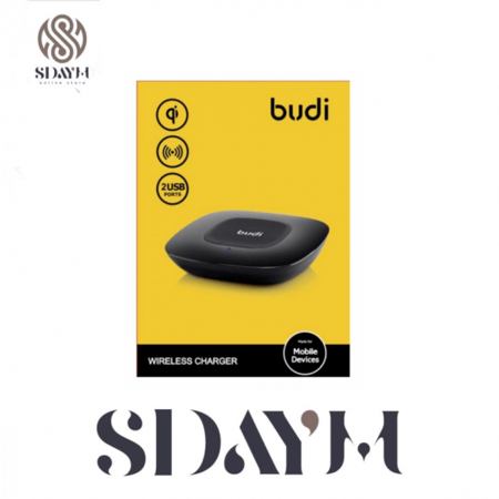 شاحن بودي اللاسلكي مع منفذين USB G3A2000- أسود