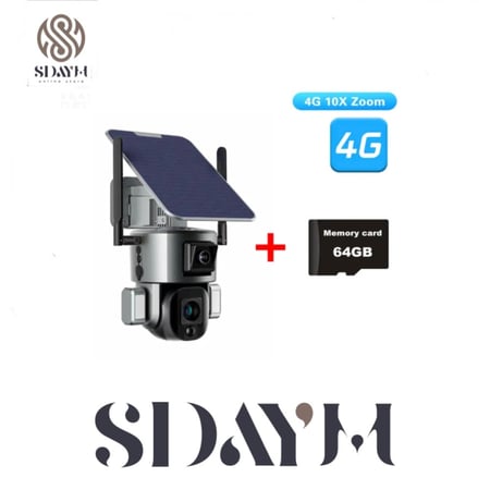كاميرا الطاقة الشمسية 4K مع خاصية التتبع زووم 20x+ ذاكرة ١٢٨ قيقا