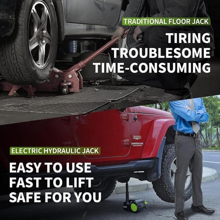 رافعة سيارة هيدروليكية 5 طن 12 فولت مجموعة رافعة سيارة كهربائية مع مفتاح ربط ومنفاخ ارضية لسيارة الدفع الرباعي سيدان ام بي في مع شاشة LCD