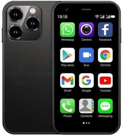 هاتف ذكي صغير XS17 ميني ثنائي شرائح الاتصال بشاشة HD مقاس 3 بوصة وذاكرة رام 2 جيجابايت وذاكرة داخلية 16 جيجابايت الجيل الثالث 3G اصدر حديث