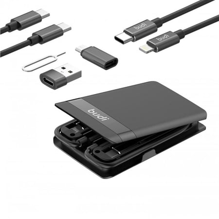 كيبل USB نوع C و3 انواع محول USB، مجموعة محول USB، صندوق تخزين للسفر والجوال والشحن والكمبيوتر ونقل البيانات