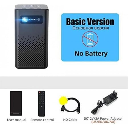 جهاز عرض صغير محمول بدون شاشة تلفزيون LED DLP