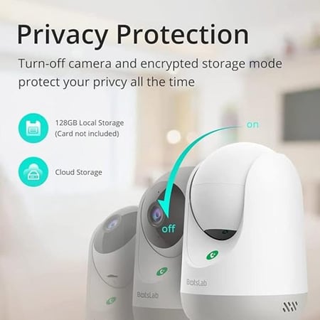 كاميرا ذكية منزلية لاسلكية 360 P4 PRO PTZ AI إصدار 2K فائقة الوضوح للرؤية الليلية