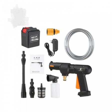 الة غسيل السيارة بالضغط العالي محمولة بقدرة 600 واط من كيولام، اداة تنظيف السيارات مع زجاجة رغوة لتنظيف السيارات وري الحديقة