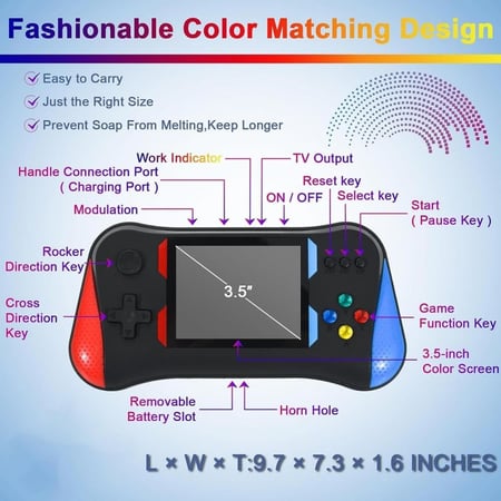 اتش اند بي وحدة تحكم العاب محمولة باليد، مشغل العاب ريترو سوبر ميني 500 لعبة اف سي كلاسيكية