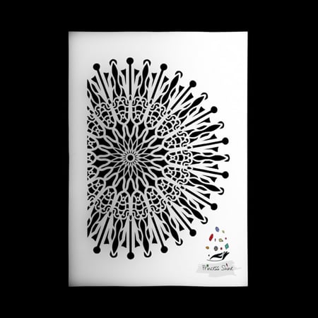 282 - استنسل بزخرفة عربية مقاس ( A4 )