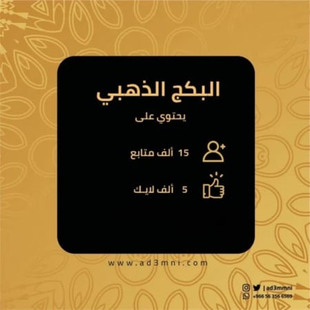 بكج التفاعل الذهبي لانستغرام  ادعمني Golden Engagement Bundle  ad3mni
