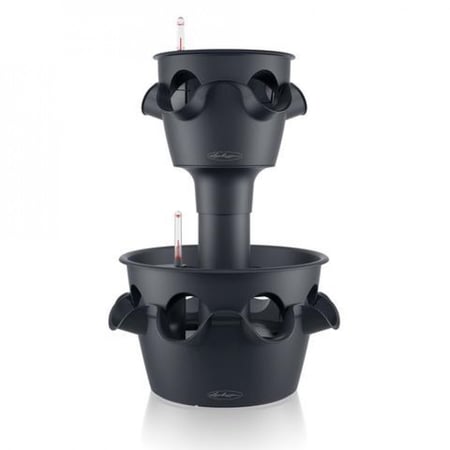 برج حوضين نباتات ري ذاتي ماركة Lechuza موديل Cascadino Color