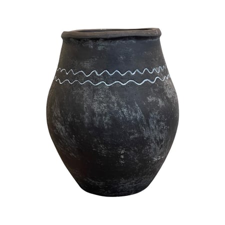 مركن زرع سيراميك نقشة خط متعرج