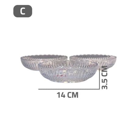 طقم صحون زجاجى