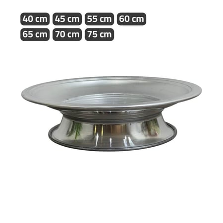 صحن ولائم ألمونيوم بقاعدة