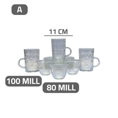 طقم زجاجى 36 قطعة