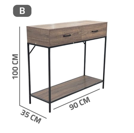 كونسول خشب درجين هيكل حديدي