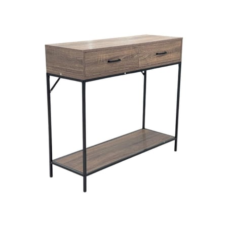 كونسول خشب درجين هيكل حديدي