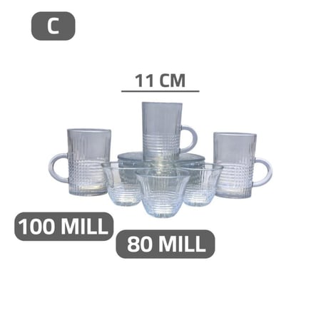 طقم زجاجى 36 قطعة