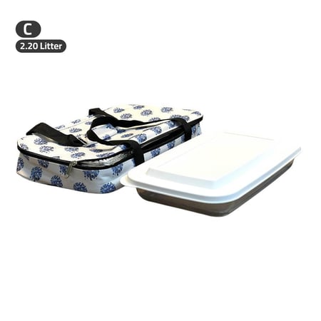 صينية زجاج بغطاء سيلكون وشنطة حافظة