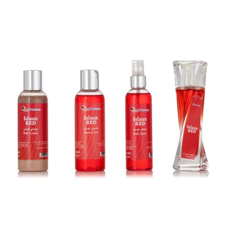 طقم عطر بيلسام الأحمر للنساء