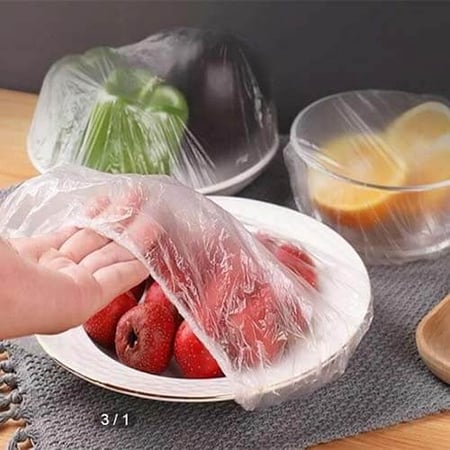 اغطية حفظ الطعام بلاستيك 200 قطعة لتغطية الأطعمة المختلفة وحفظها